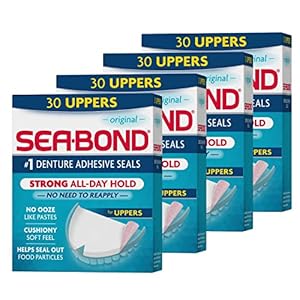 Sea-Bond Secure Prothesen-Klebedichtungen Original Obermaterial 30 Stück