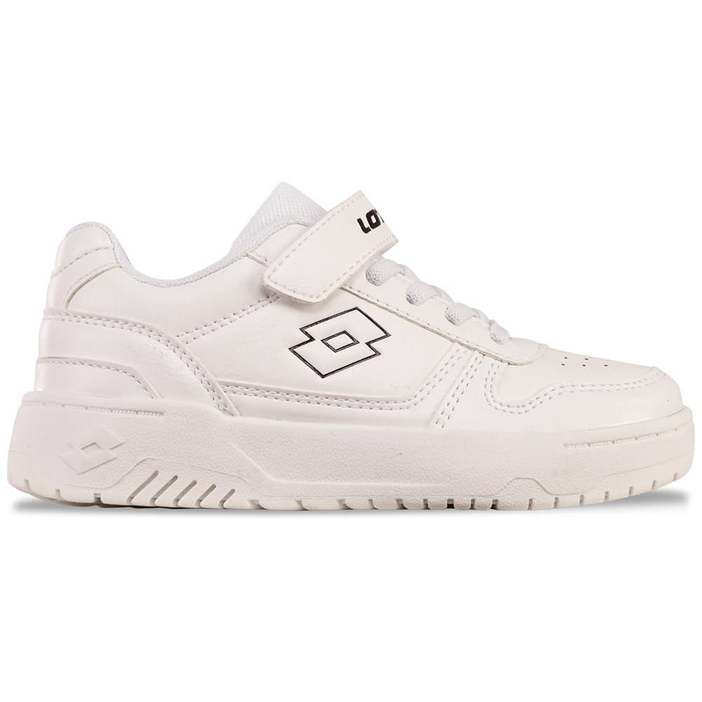 LOTTO Unisex Kid's Groovn Oc K Sneaker, White Black, 12.5 UK Child