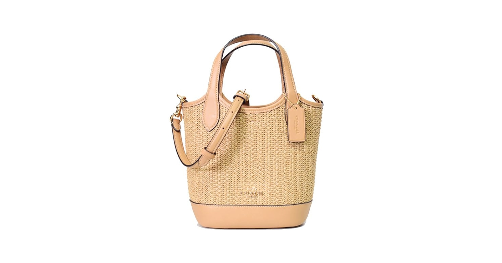 未使用級 COACH カゴバッグ ドローストリング バケット2WAY ストロー COACH - COACH コーチ カゴバッグ ストローの通販 by celeb