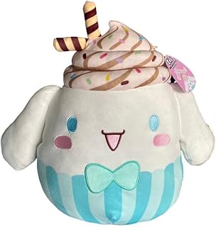Squishmallows Official Kellytoy Sanrio Squad Squishy Stuffed Plush Toy Animal (Cinnamoroll (Ice Cream), 12 inch)