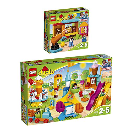 Preisvergleich Produktbild Lego DUPLO 2er Set 10840 10839 Großer Jahrmarkt + Wurfbude