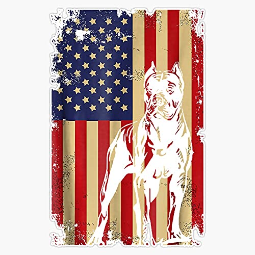 HOF Trading American Flag Cane Corso for 4Th of July Vinyl Sticker Waterproof Decal Laptop Wall Window Bumper Sticker 5