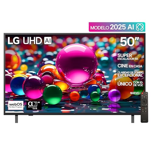La Mejor Selección de pantalla samsung smart tv 50 los mejores 10. 49 LG Pantalla 50 Pulgadas UHD AI UA8050 4K Smart TV 2025 50UA8050PSA | Sistema Operativo webOS | Identificación de Voz AI | HGIG Mode | AI Channels | AI Sound Pro | HDR10 |...