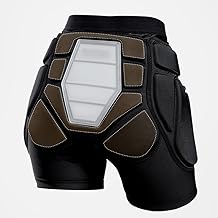 Protective Padded Shorts, Motorcycle Impact Protection Gear, Black