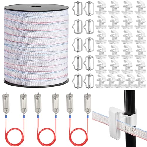 Kingdder 39 Pack Electric Fence Kit with Tape and Accessories