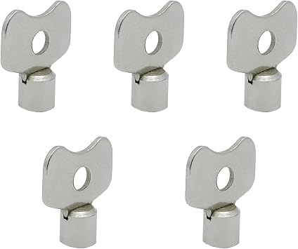 Radiator Bleeding Air Valve Key, Radiator Key for Bleeding Old and New Home Radiator, Radiator Small Bleeder Valve Water Key Square, Plumbing Tool Valve Loose Key for Radiator, 5 Pieces
