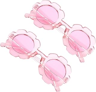 2 Pçs Girassóis Óculos De Sol Bebê Menina Óculos De Sol Girassol Óculos De Sol Bebê Óculos De Sol Para Crianças Óculos De Sol Para Bebê Menina Óculos De Sol Anti-Uv Óculos De Sol