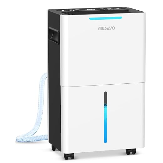 21-Pint Dehumidifier for Basement with Drain Hose, 1600 sq ft, White