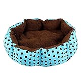 ★ Nuestra casa de perro suave con manchas es fácil de limpiar y cuidar, lavar el simmer de caseta en el ciclo delicado en agua fría y secar en la secadora.