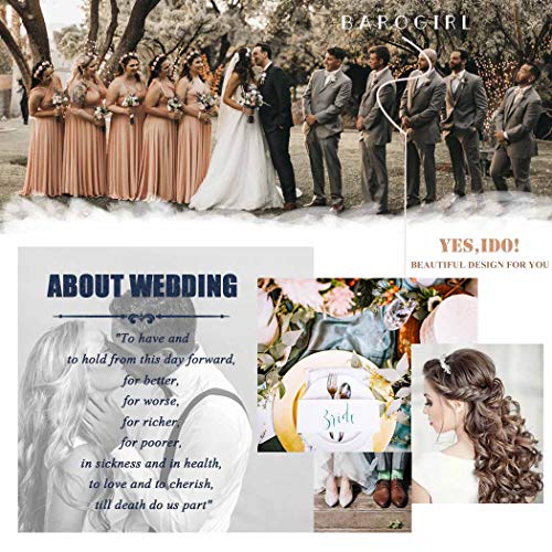 Barogirl Bride Wedding Headband Flower Hair Vine Crystal Bridal Hair Accessories for Women (Silver)