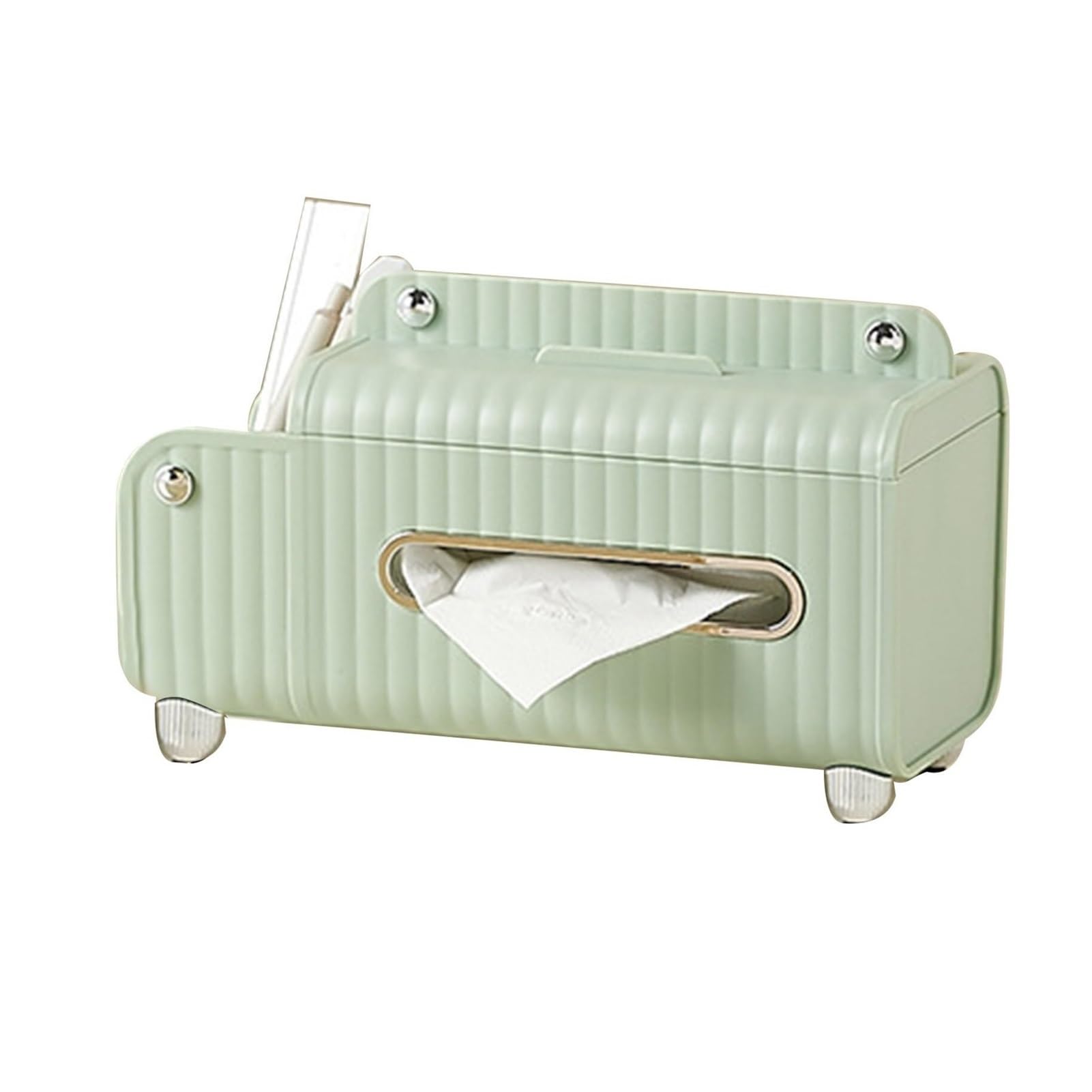Tissue Dispenser Box Multifunctional Tissue Box Rectangular Desktop Napkin Dispenser Holder Napkins Container Apartment Must Haves(Light Green)