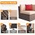 Jolydale Patio Furniture 8 Pieces Outdoor Furniture Set with 40" Fire Pit Table Wicker Rattan Sectional Conversation Set with Coffee Table for Patio, Garden, and Backyard, Small Size People, Brown