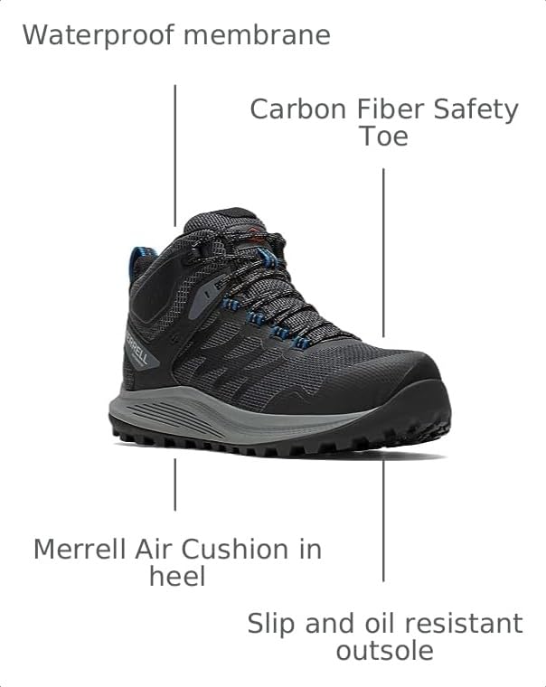 Image of Merrell Men's Nova 3 Mid Waterproof Carbon Fiber