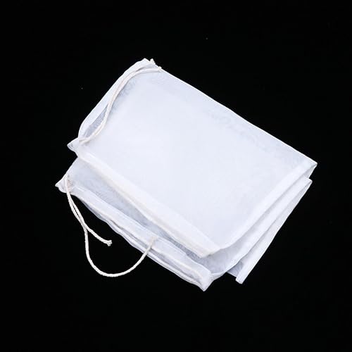 Miniatura 7 de Hemoton Bolsa de filtro de gasa de nailon de 80 micrones, bolsa de filtro de malla para filtrar y colar para leche de nueces, leche de almendrasoja,