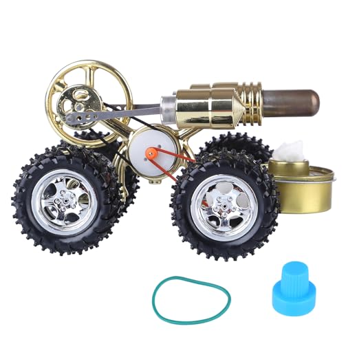 LUGEZ Vollmetallmotor-Modellbausatz, der funktioniert, Hot Air Stirling Engine Car Engine Model Science Experiment Educational Toy, Science Experiment Model, Kids Adult Toys