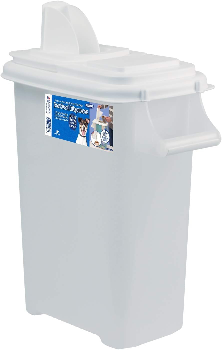 Buddeez 16qt"Bag-In" Pet Food Dispenser -Holds Up To 12lbs- (Pack of 1)