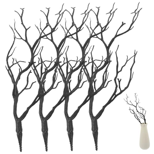 FUNOMOCYA 4pcs Halloween Decoration Tree Branch Vase Filling Artificial Stems Fake Dried Branches Creative Branches Decorative Tree Branches Artificial Dried Antler Branches Layout Props