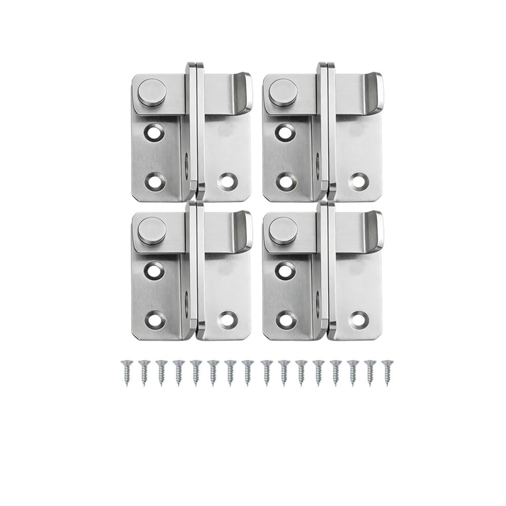 Pawuniscript 4Sets-(Silver) 2Pcs 270° Cabinet Locking Hinges, Waterproof Rustproof(4Sets-(Silver))