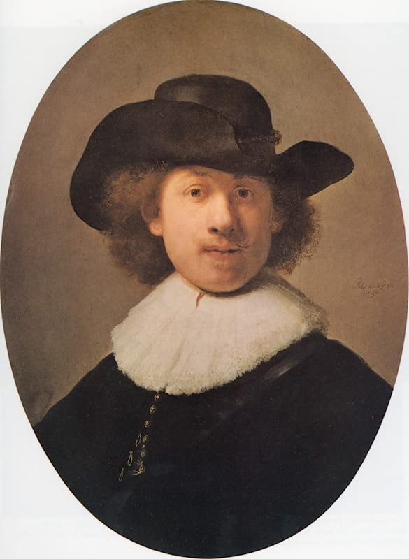 Toile Rembrandt autoportrait pour décoration salon moderne et élégant