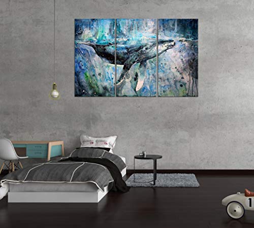 Blue Whale Wall Art Decor Modern Artwork Canvas Painting Prints Pictures Home Decor For Living Room Dining Room Bedroom #TOP3