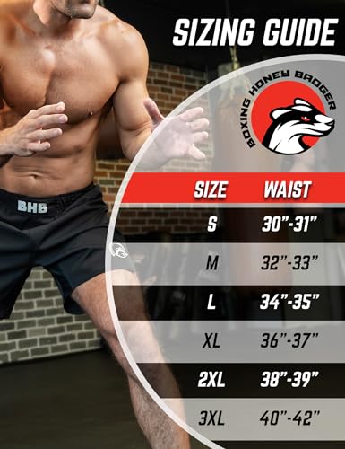 Boxing Honey Badger Shorts de luta 2 em 1 BJJ MMA forro de compressão embutido: garra, jiu jitsu bra