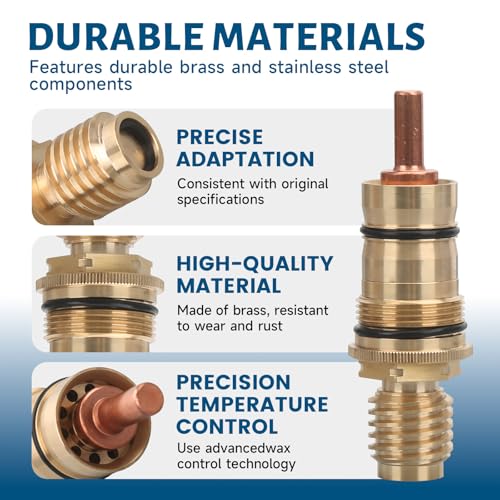 Chaofei 47050000 Thermostatic Cartridge Fit for Grohe 1/2'' Thermo Thermostatic Valve Brass Compatible with Grohe Shower Faucet Model 34122 and Tub,Precision Temperature Control by chaofei - Used condition - Image 3