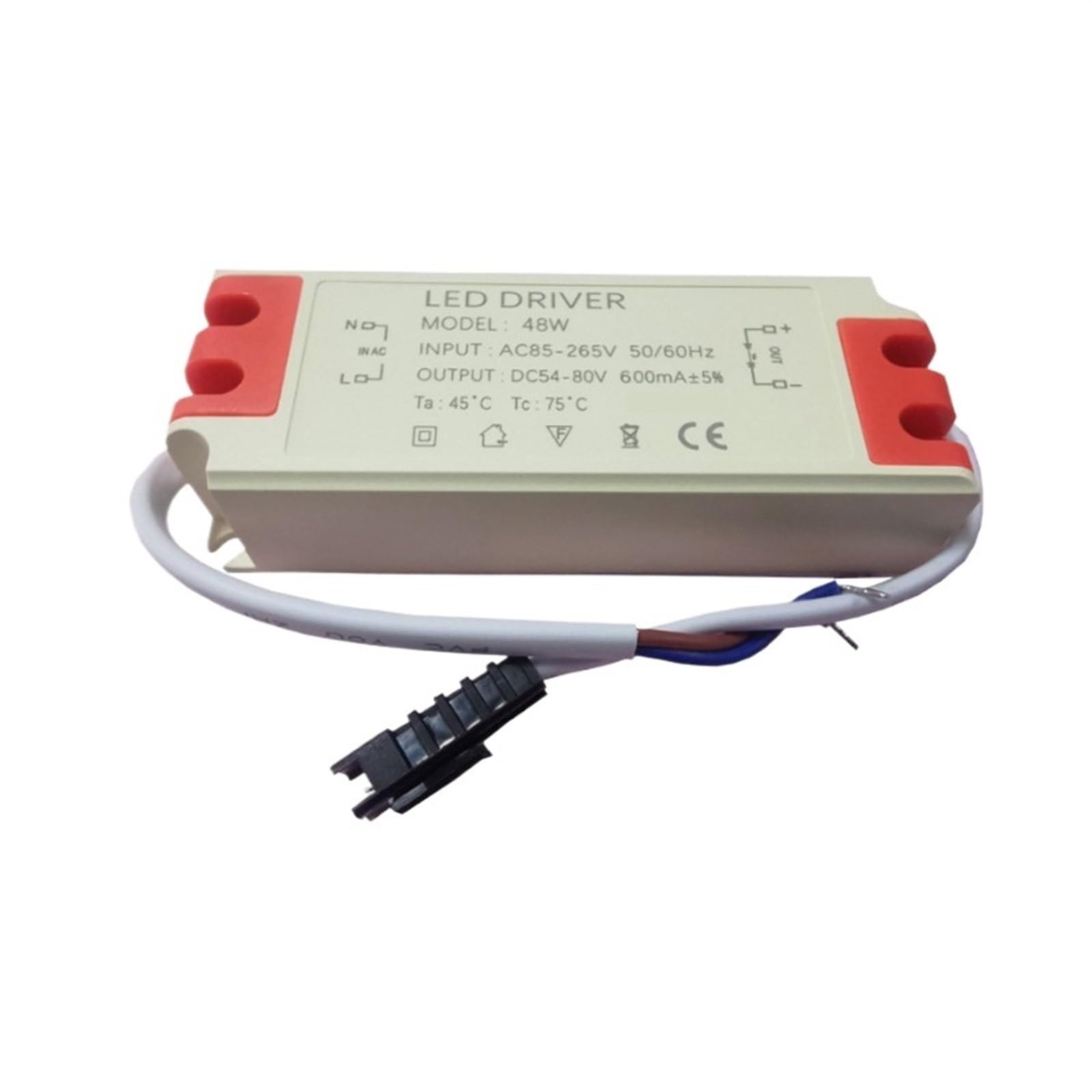 Fornitura Alimentatore LED A Corrente Costante Isolata Da 48 W Ad Ampia Tensione For Lampada Soffitto Faretto Incasso Esterno 600 MA(48W(550-600MA))