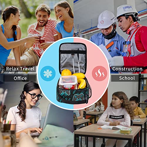 Mrublnel Video Game Controller Insulated Lunch Box Portable Lunch Bag With Detachable Handle,Reusable Lunchbox For Boys Girls Adults #TOP7
