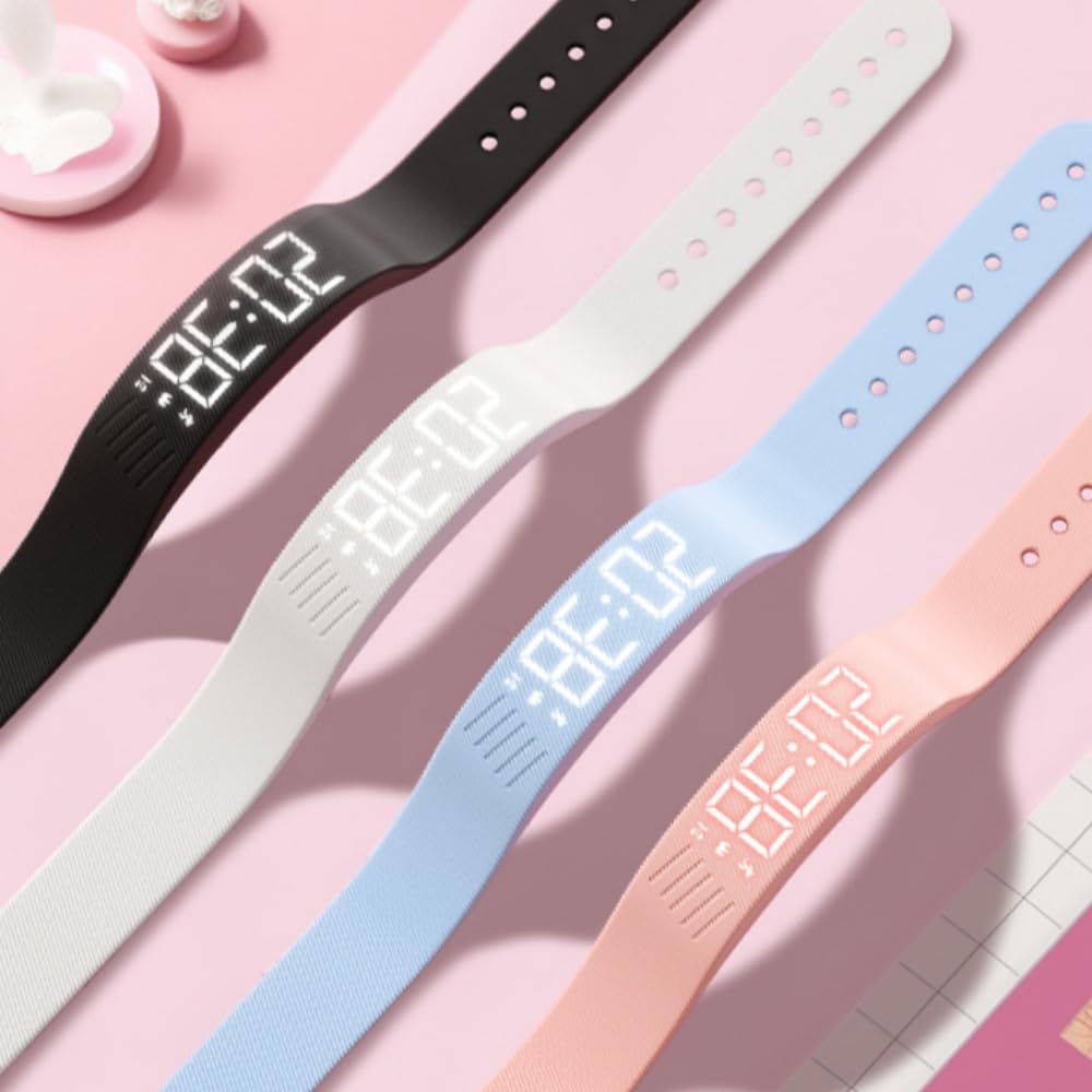 MEIION dotoxy Doxy Risveglio Garantito Orologio Sveglia Braccialetto con Vibrazione, Display LED, Contapassi, Monitor Sonno, USB Ricaricabile - Adatto per Uomo, Donna ed Adolescenti