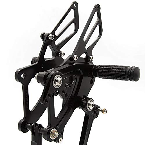 Fxcnc Cnc Billet Motorcycle Rearset Foot Pegs Rear Set Footrests Fully Adjustable Foot Boards Compatible With Cbr500R Cbr400R Cb500F Cb400F 2013 2014 2015 2016 2017 2018 2019 #TOP4