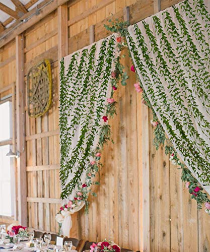 Lvydec 6Pcs Artificial Vines Fake Greenery Garland Willow Leaves With Total 30 Stems Hanging For Wedding Party Home Garden Wall Decoration #TOP4