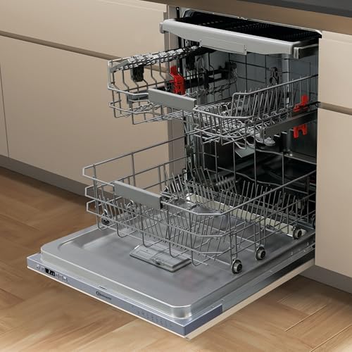 Bauknecht BK4IB14BN7LA0S Vollintegrierbarer Geschirrspüler/ 60 cm/ActiveDry – automatisches Türöffnungssystem/Startzeitvorwahl/Vollwasserschutz/Rapid 50° - sauber im Handumdrehen/Option MultiZone