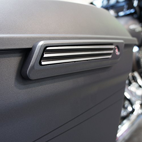 Joker Machine Saddlebag Latch Insert Finned Black miniatura 2