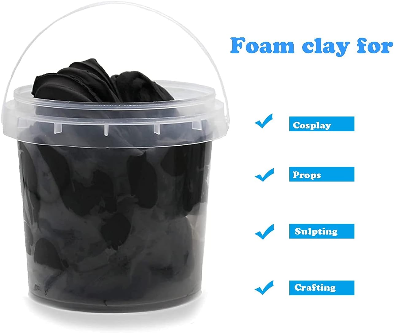 Air Dry Modeling Clay 10.5 oz Ultra Light Magic Clay Soft No Crack Molding Dough Primary Colors for Adults Kids Art Craft Kit Black : Arts, Crafts & Sewing