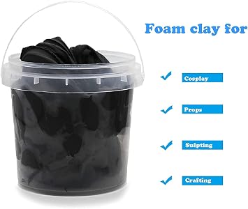 Air Dry Modeling Clay 10.5 oz Ultra Light Magic Clay Soft No Crack Molding Dough Primary Colors for Adults Kids Art Craft Kit Black
