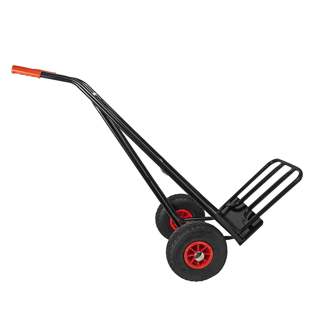 RAVENDO ST150 NG PUR Profi Sackkarre klappbar – 150 kg Transportkarre mit PU Vollgummireifen, Faltbare Ladeschaufel, Handkarre für Werkstatt & Umzug