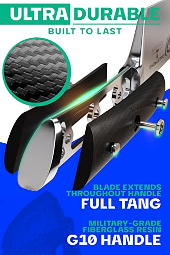 Dalstrong Chef Knife - 8 Inch Blade - Gladiator Series Elite - Forged High Carbon German Steel - Razor Sharp Kitchen Knife - Professional Full Tang Knives - G10 Black Handle - Sheath - Nsf Certified #TOP2