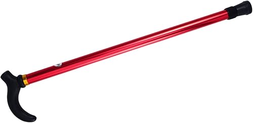 Miniatura 10 de Healvian Bastón de caminar de altura ajustable antideslizante para ancianos, 2 secciones telescópicas, color negro