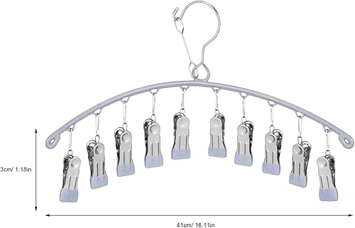 Miniatura 3 de Alipis Organizador de sombreros para percha, calcetines de metal para gorras de béisbol para armario con 20 clips, soporte para sombreros a prueba