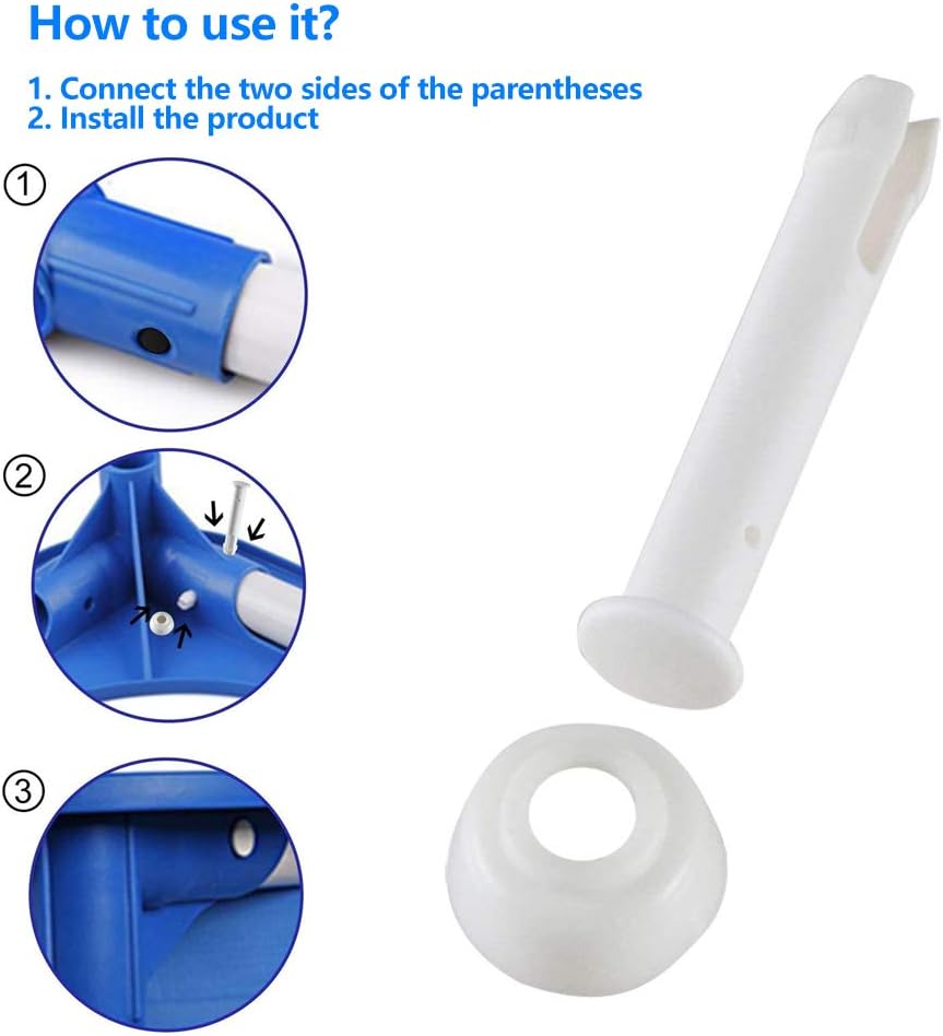 RASHION 24 Pack Plastic Pool Joint Pins, Plastic Pool Joint Pins and