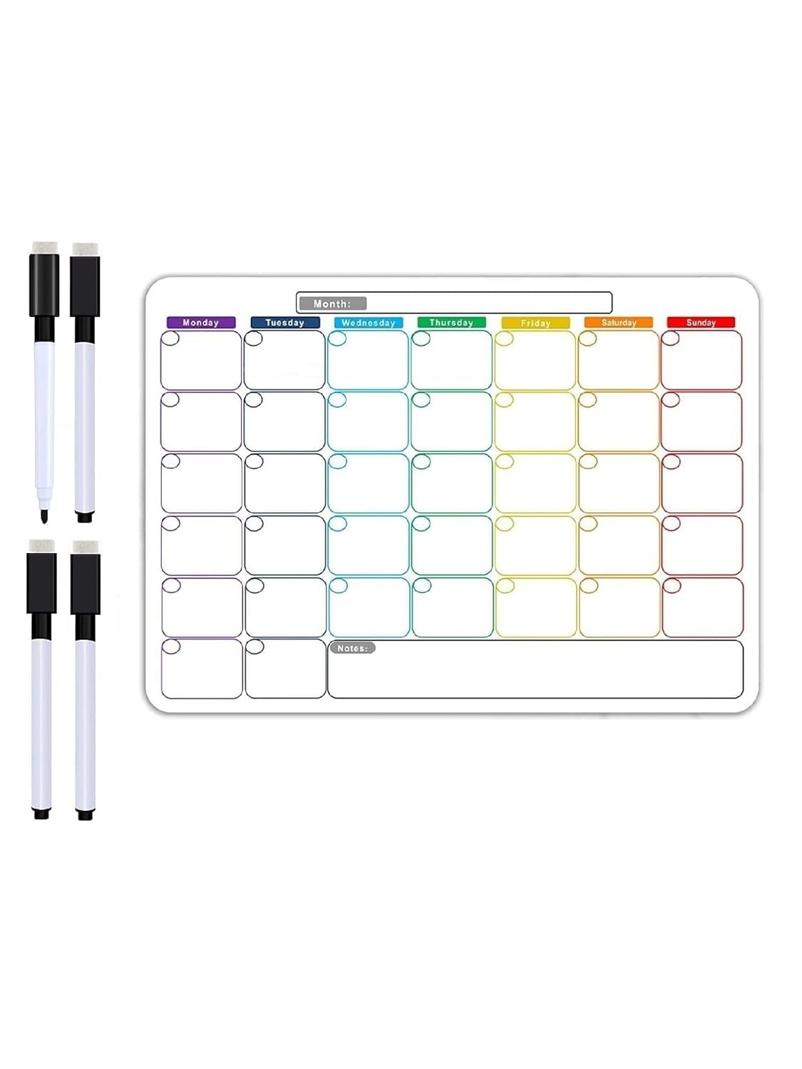 Awestuffs Magnetic Dry Erase Whiteboard Sheet for Refrigerator - Stain Resistant Whiteboard Sheet [Made in India] (Meal Planner [45 x 30 cm] (Large))