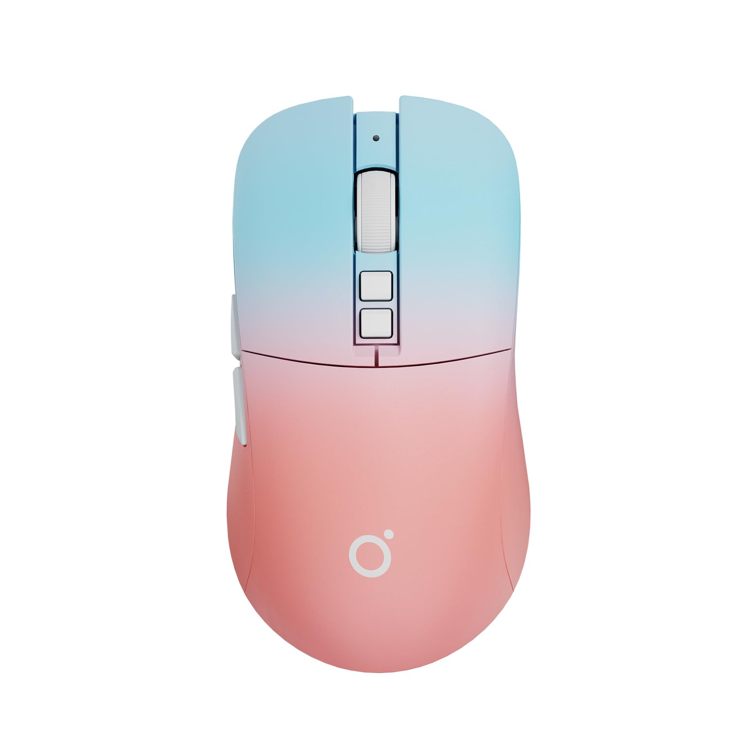 EWEADN G309 Wireless Computer Mouse,2.4G&Bluetooth Ergonomic Cordless Mice with 4000 DPI,5 Adjustment Levels,Cute and Portable Mouse for Laptops, PC and More,7 Buttons Office USB Mice-Blue&Pink