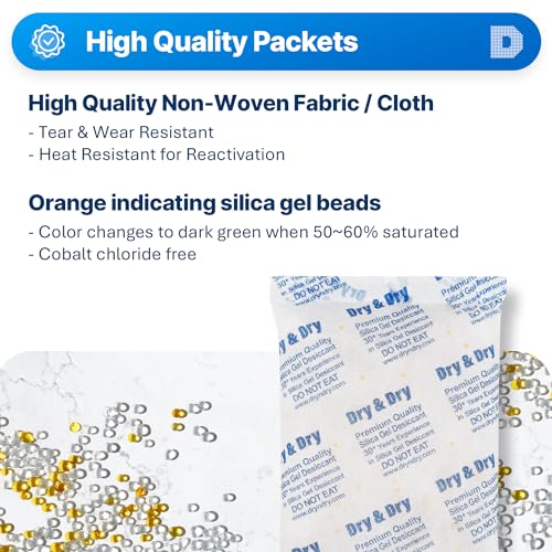 Déshumidificateur gel de silice alimentaire Dry & Dry 2x500g orange - 2