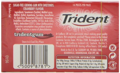 Image of Trident Sugar Free Strawberry Soft Gum