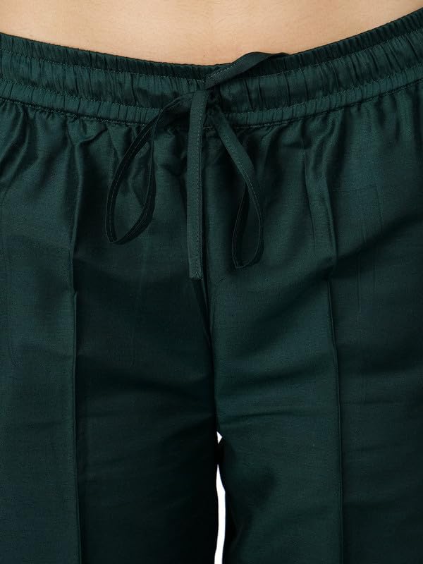 Image of Trouser Pants for Women,Stylish Trousers for Woman for Kurti Relaxed & Regular Straight fit Palazzo,Ethnic Bottom Formal Pants for Women Office wear Casual & Daily Use