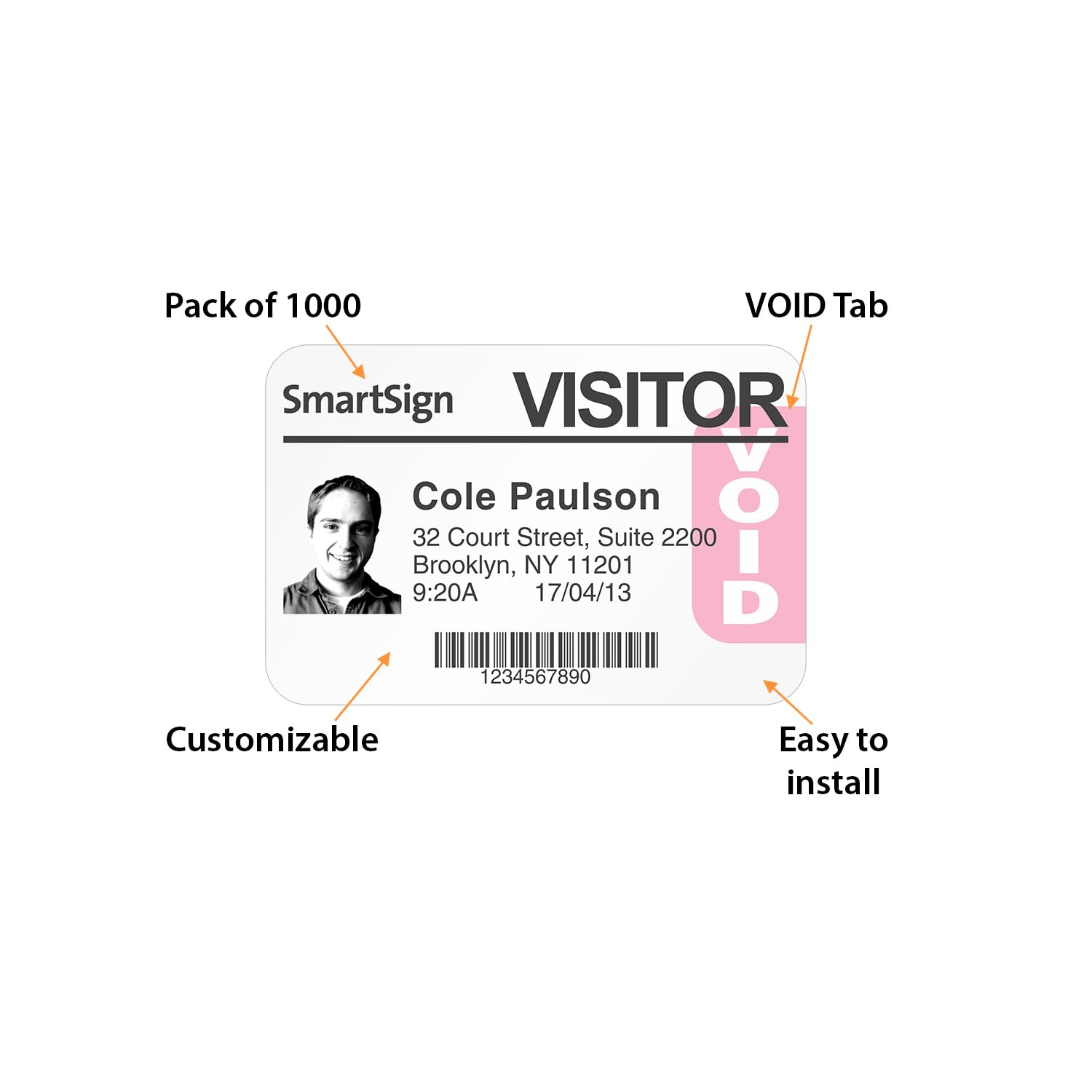 Void TAB-Expiring Direct Thermal Badge