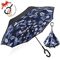 Algopix Similar Product 10 - ZOMAKE Inverted Umbrella Double Layer