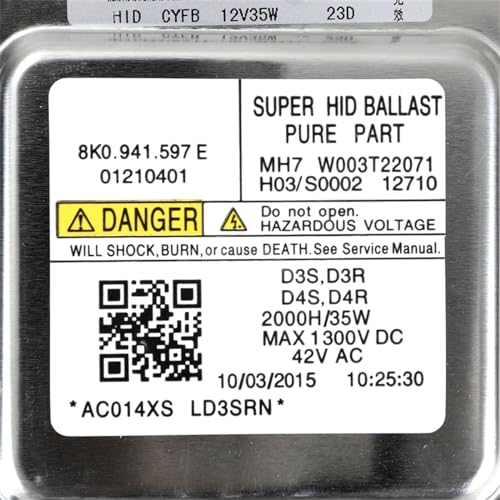 Ballast xénon D3S haute stabilité pour phares VW Golf et CC - 5