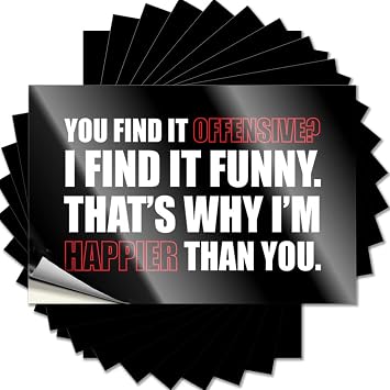 Car Stickers Funny You Find It Offensive I Find It Funny Sticker 10 Pcs Tool Decal Tool Box Stickers8X12CM