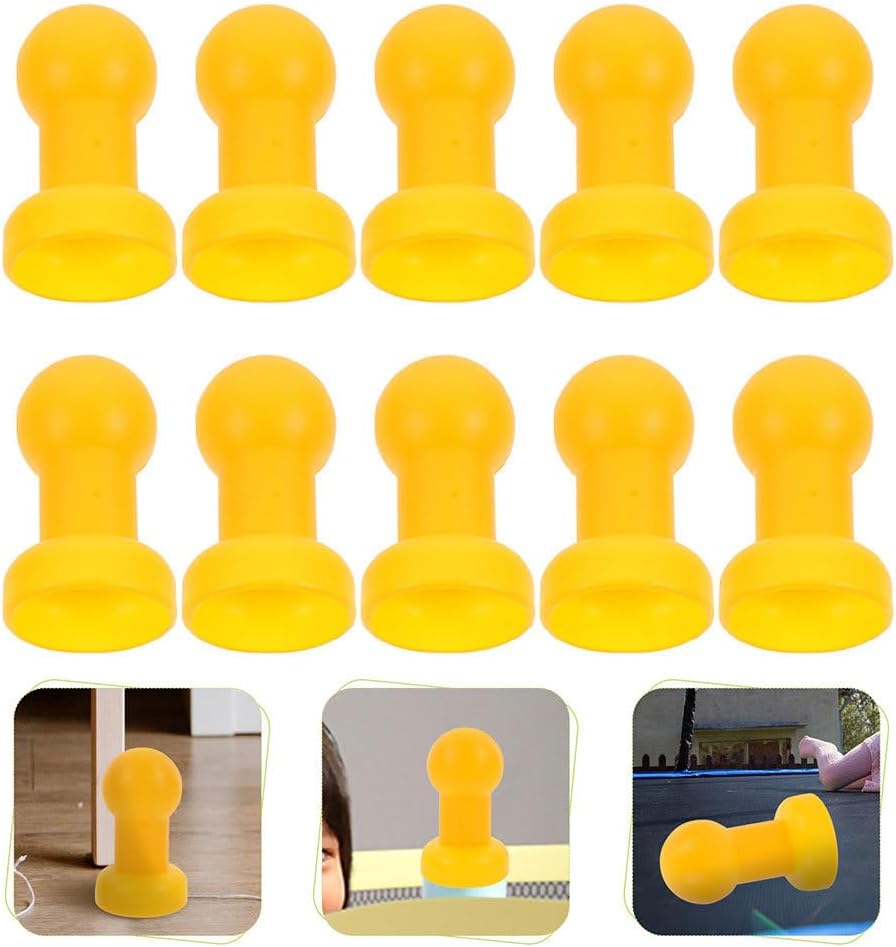 Trampoline Pole Caps Replacement Parts 4 Pack Durable Plastic End Caps for Trampoline Poles Easy Installation Stable Net Connection 3.54 X 1.88 X 1.88 Inches